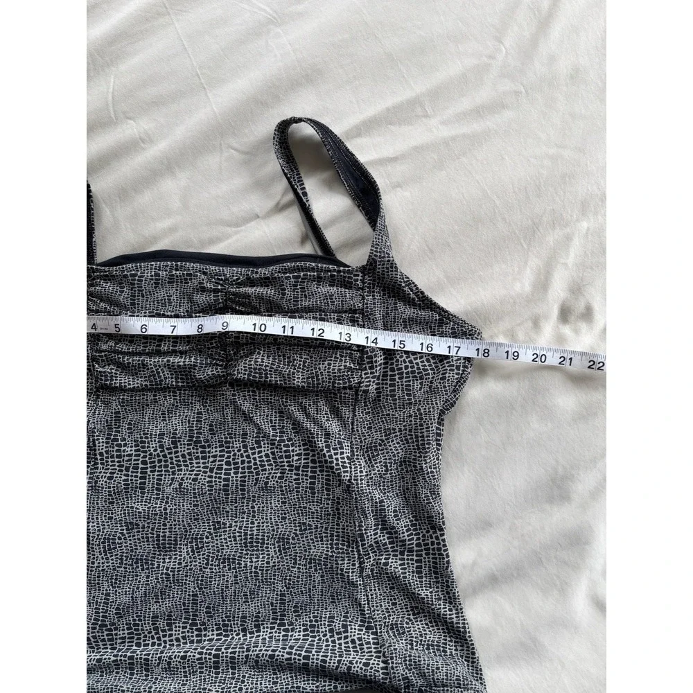 Calvin Klein snakeskin print one-piece swimsuit ruched neckline Size‎ Small?